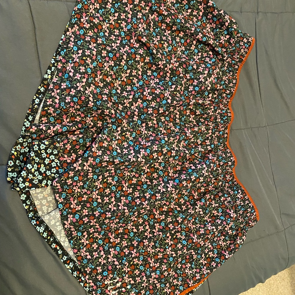 Nike Dri-FIT Orange Floral Activewear shorts